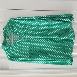 💚🤍Anne Klein Longsleeve Blouse Kelley Green (L)